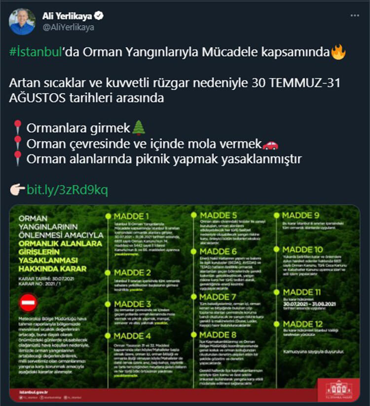 İstanbul Valisi Ali Yerlikaya Duyurdu
