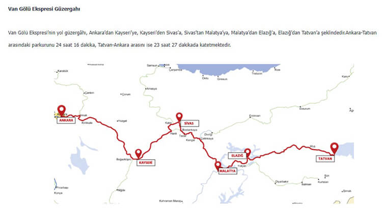 Van Gölü Ekspresi Hangi Duraklardan Geçiyor? - Van Gölü Ekspresi Güzergâhı