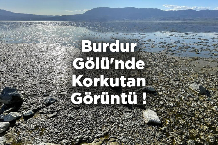 Burdur Gölü'nde Korkutan Görüntü! Suyun Rengi Değişti!