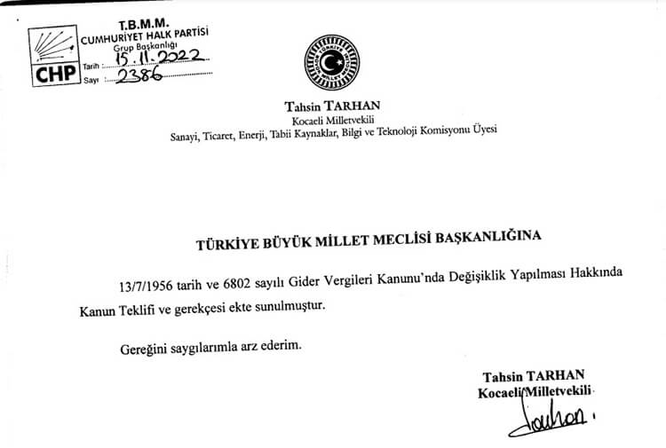 Kamp Ve Bungalov Vergisinin Türk Vatandaşı Olmayan Kişilerden Alınması İçin Kanun Teklifi Verildi