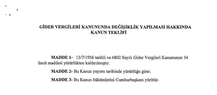 Kanun Teklifi Ek Sayfalarına Ait Görseller