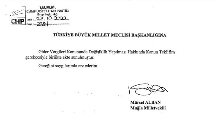 Kanun Teklifini CHP Muğla Milletvekili Mürsel Alban Verdi