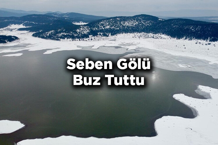 Bolu'da Yer Alan Seben Gölü Buz Tuttu