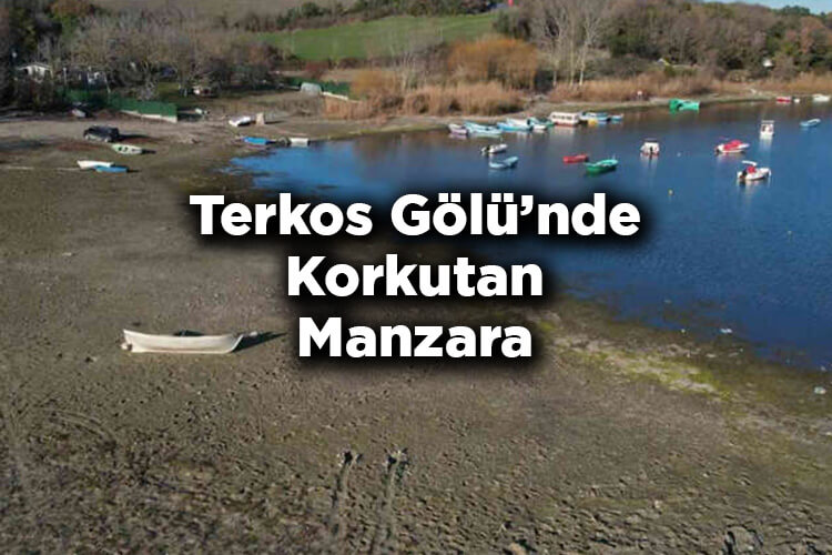 Terkos Gölü’nde Korkutan Manzara: Suların Çekildiği Yerde Yürüyüş Yapıldı