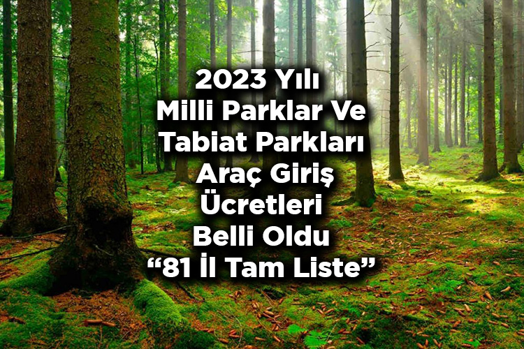 2023 Yılı Milli Parklar Ve Tabiat Parkları Araç Giriş Ücretleri Belli Oldu! – Tam Liste