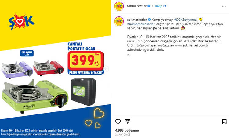 ŞOK Çantalı Portatif Ocak