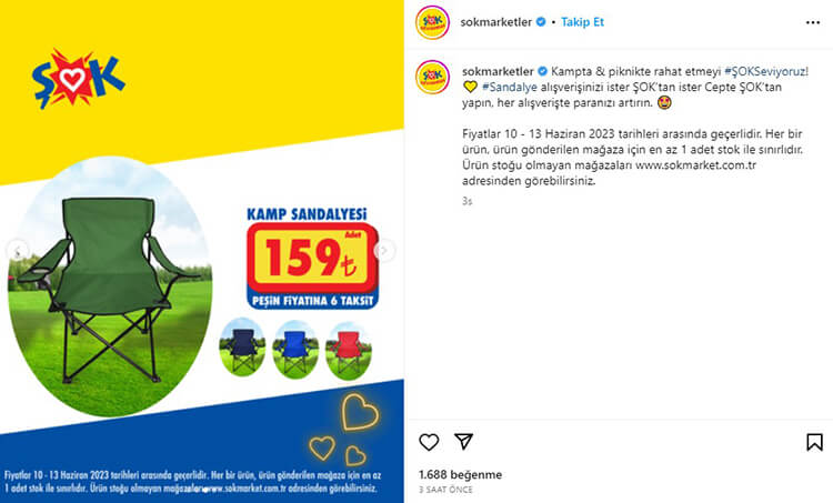 ŞOK Kamp Sandalyesi