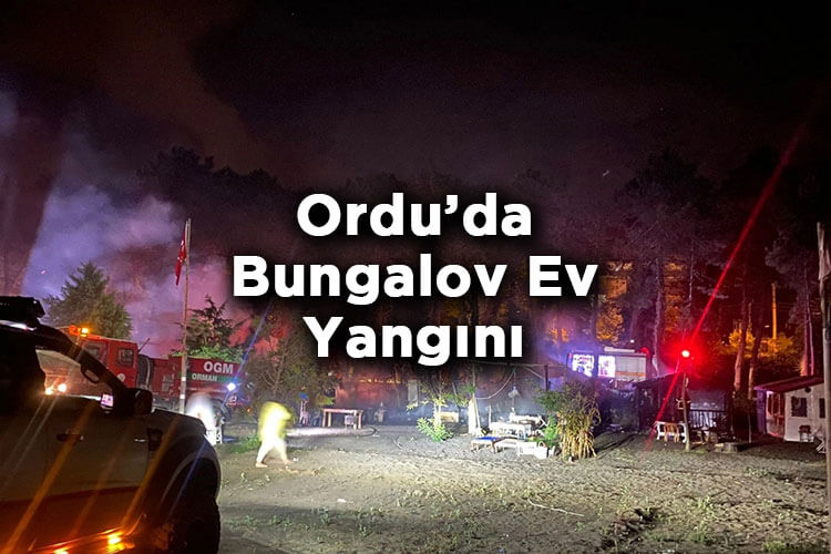 Ordu'da Bungalov Ev Yangını: 8 Bungalov Ev Küle Döndü