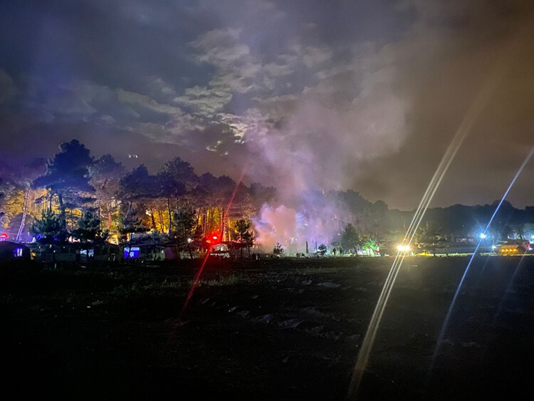 Ordu'da Bungalov Ev Yangını