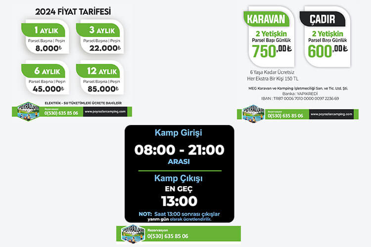 Poyrazlar Gölü Tabiat Parkı Kamp Alanı 2024 Ücretleri