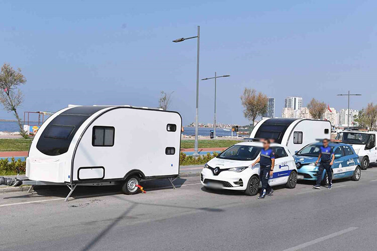Karavan Sahiplerine Yer Gösterildi