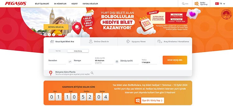 Pegasus Bedava Uçak Bilet Kampanyası Açıklaması