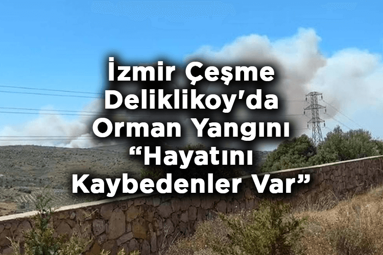İzmir Çeşme Deliklikoy'da Orman Yangını: Hayatını Kaybedenler Var