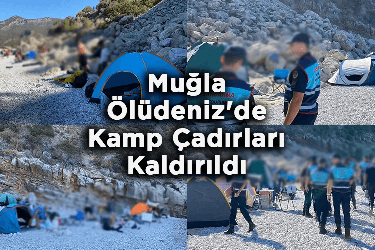 Muğla Ölüdeniz'de Kamp Çadırları Kaldırıldı