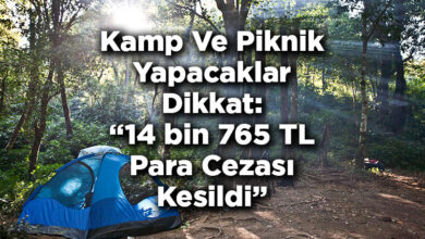 Kamp Ve Piknik Yapacaklar Dikkat: 14 bin 765 TL Para Cezası Kesildi