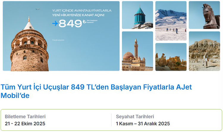 AJET Uçak Bileti Kampanyası Tarihleri Ve Sefer Bilgileri