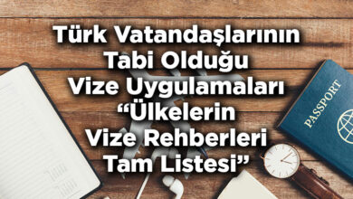 Türk Vatandaşlarının Tabi Olduğu Vize Uygulamaları + Ülkelerin Vize Rehberleri Tam Listesi