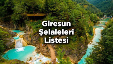 Giresun Şelaleleri Listesi – Giresun'da Gezilecek Şelaleler